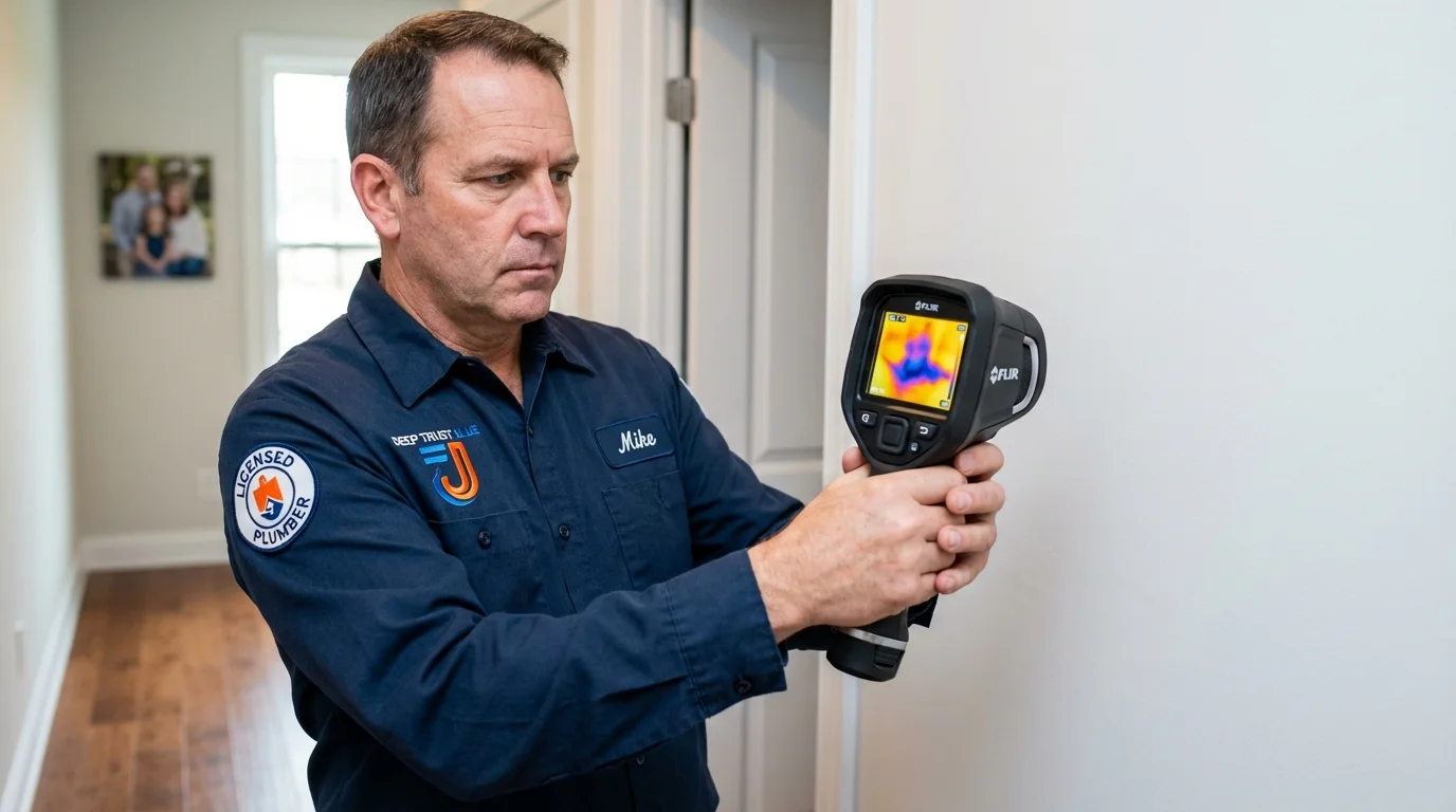 Thermal imaging leak detection by Johns Plumbing LLC in Holmen